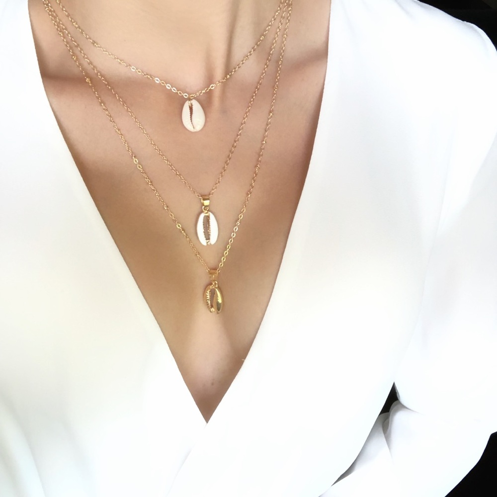 Natural Shell Layered Necklace